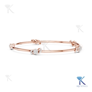 Solid Gold Diamond <b>Infinity</b> Station Bangle <b>Bracelet</b> 14K 18K Fine Women Minimalist Jewelry Manufacturer Wholesale Supplier - Product Image 6