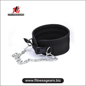 JUST FITNESS GEARS Custom Workout Gym Fitness Power Weight Lifting Cowhide Heavy Duty Dip Weighted Pull <b>Belt</b> <b>Chain</b> Breathable - Product Image 1