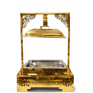 ถาดอุ่นอาหารเคลือบทองหรือทองเหลือง - Product Image 2