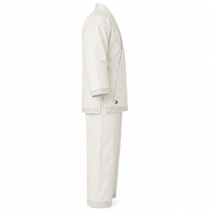 Dravelle Industry Judo Uniform Adult Unisex <b>White</b> 100% Cotton 240g Durable Regular Fit Breathable Quick Dry Lightweight Kit - Product Image 3