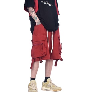 กางเกงวิ่งขาสั้นผู้ชายสำหรับฤดูร้อนเสื้อผ้าแนวสตรีทวินเทจไฮสตรีทชุดทำงานมีกระเป๋ากางเกงขาสั้นทรงหลวมผ้าย้อมโลโก้ตามสั่ง - Product Image 6