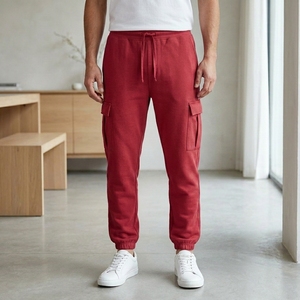 Pantalon de jogging décontracté pour homme en coton avec taille élastique, cordon de serrage et poches cargo – Collection automne – Prix de gros - Product Image 5
