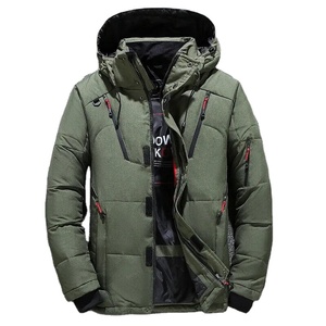 Pardessus d'hiver décontracté de haute qualité pour hommes, veste chaude à capuche épaisse, manteau thermique, parka service OEM, impression, décoration - Product Image 4