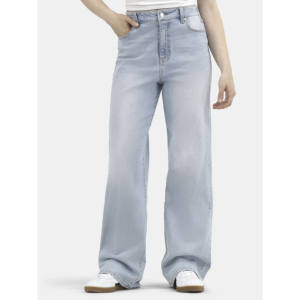 กางเกงยีนส์ผ้าฝ้ายทรงตรงเอวสูงสีพื้นสไตล์ลำลองสำหรับผู้หญิง แห้งเร็ว ระบายอากาศได้ดี - Product Image 4