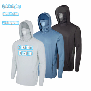 Men's Quick Dry Hooded Fishing Shirt <b>Long</b> <b>Sleeve</b> with Face Mask UPF 50 Breathable Waterproof - Product Image 1