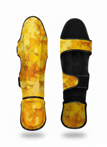 OEM ODM EVA Foam Pu <b>Leather</b> Muay Thai Shin Guards Fighting Kick Boxing MMA Foot Protection Martial Arts Sparring Punching Guard - Product Image 4
