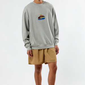 เสื้อสเวตเชิ้ตคอกลมแบบหนาสำหรับฤดูหนาวปี 2025 ขายส่ง เสื้อโอเวอร์ไซส์สำหรับผู้ชาย รับผลิตแบบ OEM พร้อมบริการออกแบบ - Product Image 3