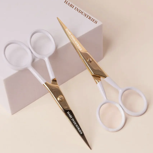 Ciseaux de coiffure professionnels en acier inoxydable japonais doré avec logo personnalisé pour salon de coiffure, vente en gros - Product Image 6