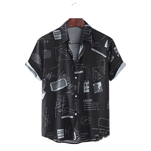 เสื้อเชิ้ตแฟชั่นสไตล์ลำลองสำหรับผู้ชาย แขนสั้น ผ้าโพลีเอสเตอร์ ระบายอากาศได้ดี พิมพ์ลายทั่วตัว เหมาะสำหรับฤดูร้อน - Product Image 2