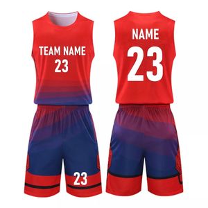 Ensemble de maillots de basket-ball sur mesure pour les équipes sportives avec des noms, des numéros et des couleurs personnalisés Respirant et à séchage rapide - Product Image 2