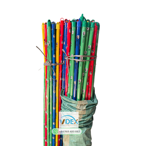 Durable Wooden Broom Handle for Home Use Vietnamese Eucalyptus Core Customized Colorful Panda PVC <b>Shrink</b> Film Hanoi Origin - Product Image 1