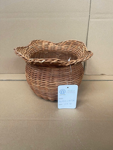 Elegant Floral Shape Rattan Table Vase Handwoven Natural <b>Wicker</b> <b>Storage</b> <b>Basket</b> Decorative Organic Bowl <b>Basket</b> for Stylish Hom - Product Image 2