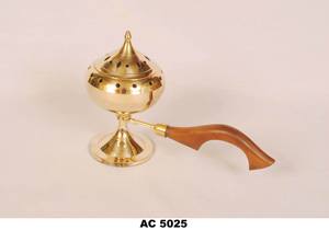 Incensario de Latón Hecho a Mano para Iglesia Ortodoxa con Tapa de Cruz, Decoración Tradicional Religiosa para Altar - Product Image 4