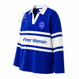 Camiseta de Rugby de la Hermandad Zeta Phi Beta para Mujer, con Cuello, Bloques de Color, Estilo Universitario, Polo de Rugby con Letras Griegas Bordadas, Top Deportivo - Product Image 2