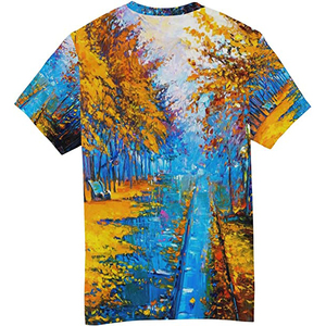T-shirts de sublimation de haute qualité, logo personnalisé imprimé, tissu en toile confortable, fabrication en usine, vêtements décontractés, t-shirts de sublimation - Product Image 4