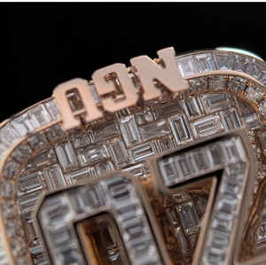 Bague de mariage/de fiançailles vintage en or rose 10 carats avec diamant taillé de laboratoire IGI/GIA, bague fine unisexe pour un style hip-hop, bijoux rap - Product Image 2