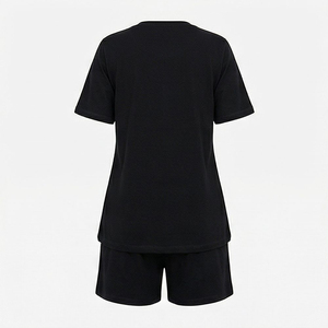 Ensemble sportswear été femme, t-shirt à manches courtes et short, ensemble 2 pièces pour femme, tenue d'été femme, t-shirt femme - Product Image 2