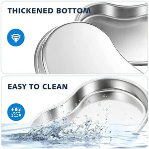 Bandeja renal profesional de 8 pulgadas, cuenco para vómitos con forma de riñón, cuenco para vómitos reutilizable de metal, plato renal de metal, aprobado por ISO - Product Image 2