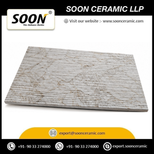 Mármol Calcita Pulido SOON CERAMIC WHITE FLUTED-2 Ecológico con Vetas Blancas y Negras, Gran Formato, Diseño 3D Moderno para Sala de Estar - Product Image 5