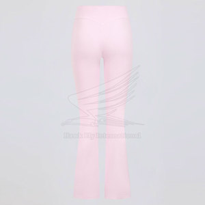 Legging de yoga personnalisé en Spandex et Polyester, taille élastique, coupe évasée unie pour femme, style unique - Product Image 6