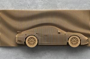Fichiers de découpe numérique CNC pour décoration murale en bois ondulé paramétrique, design de modèle de voiture, à prix avantageux - Product Image 2