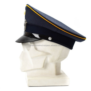 Unisex High Quality Wool-Made Multi-Captain Officer Air-Force Cap Custom Size Silk <b>Material</b> Cotton Printed Adjustable Cap - Product Image 4