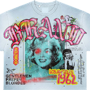 Vintage Formal Eco-Friendly Regular Fit Short Sleeve T-Shirt <b>Men</b> 100% Cotton Jersey for Los Angeles 1962 Photo Design Front - Product Image 5