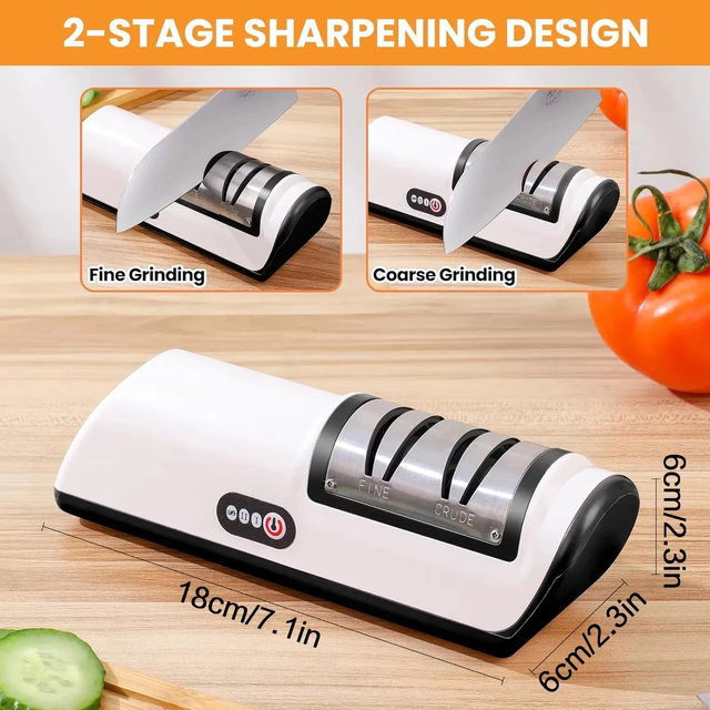 Multifunctional Non-slip Electric Knife Sharpener Automatic Professional Small Knife Sharpener Kitchen Quick Sharpening Tools