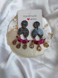 Pendientes de Resina de Alto Brillo, Aspecto Pulido, Acabado Liso, Precio de Fábrica al por Mayor - Product Image 6