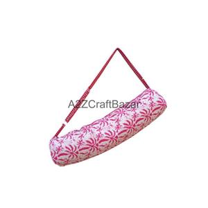 Bolsa de Yoga para Mujer 100% Algodón Hecha a Mano, Estampada con Bloques Indios, Ligera y Ecológica, con Cierre - Product Image 1