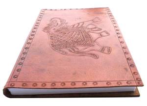 Genuine Leather <b>Notebook</b> Journal Custom Printing Wellness Journal <b>A5</b> Leather Hardcover <b>Notebook</b> For Joy And Self Care - Product Image 2