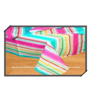 Wholesale 100% Cotton Premium Custom Printed Waterproof Oilproof 6ft <b>Tablecloth</b> Rotary Screen Printed Logo for Home Party Use - Product Image 2