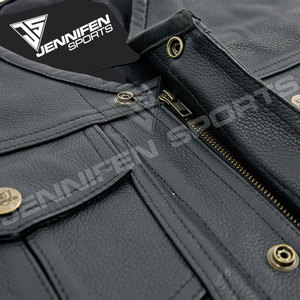 Gilet de moto en cuir style motard, qualité supérieure, style américain, sur mesure, nouveau modèle 2026, gilet personnalisé - Product Image 2