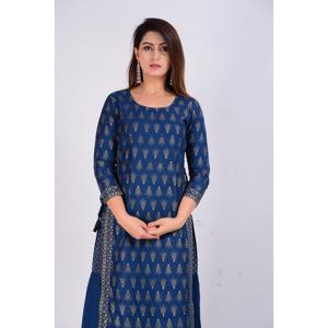 ชุดสูทลำลองทรงหลวม คอทรงโอ แบรนด์ AARTI FASHION ผ้าทอมือปักลาย ระบายอากาศได้ดี เหมาะสำหรับสวมใส่ทุกวันสำหรับผู้หญิงทุกคน - Product Image 3