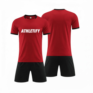 Conjunto de Camiseta de Fútbol Profesional, Equipación de Fútbol Personalizada con Nombre y Número, Conjunto de Camiseta y Pantalones Cortos de Fútbol Transpirables de Poliéster - Product Image 2