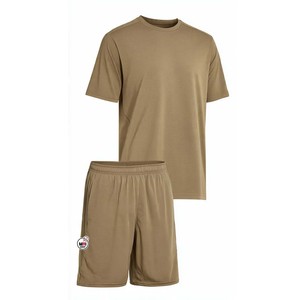 Mens Maroon <b>T</b>-<b>Shirt</b> And Shorts Set Solid Color Sportswear Casual Wear Wholesale Custom Summer Cotton Jogging Sportswear Gym Yoga - Product Image 5