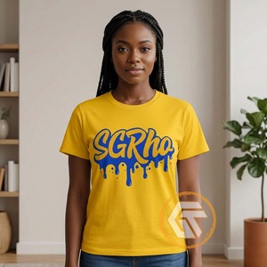 T-shirt sur mesure pour femmes de la sororité Sigma Gamma Rho, 100% coton jersey, respirant, anti-rides, séchage rapide, haute qualité - Product Image 3