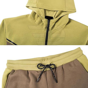Conjunto Deportivo Informal de Invierno para Hombre, con Capucha y Cordón Ajustable, para Correr, Gimnasio, Entrenamiento, Aire Libre, Ligero, Transpirable, 100% Algodón - Product Image 5