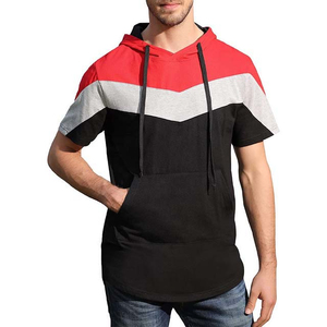 Best Fashionable <b>Short</b> <b>Sleeves</b> <b>Hoodie</b> Men's Casual Wear Sweatshirt Pullover <b>Hoodie</b> Customized Logo Design <b>Short</b> <b>Sleeves</b> <b>Hoodie</b> - Product Image 1