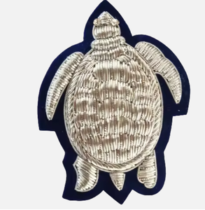 Appliques de luxe brodées à la main avec fil de bouillon, patchs brodés faits à la main pour poches de veste, badges à effet 3D en relief, écologiques - Product Image 6