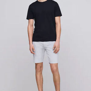 T-shirt décontracté pour homme en coton noir uni à col rond et manches courtes, idéal pour l'été, personnalisable avec logo, OEM, ODM, vente en gros de vêtements - Product Image 2