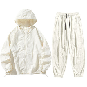 Nouvelle veste coupe-vent décontractée style survêtement, très populaire, en tissu nylon coupe-vent, avec cordon de serrage, respirante et à capuche réversible - Product Image 4