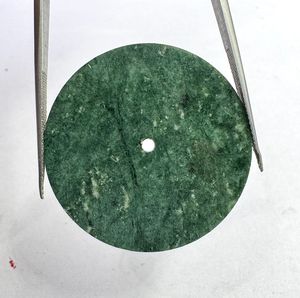 Cadran de montre rond en marbre vert 34,5 mm x 0,9 mm, face en pierres précieuses pour montres de luxe personnalisées - Product Image 5
