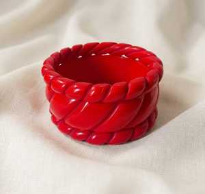 MN Exports <b>Red</b> Resin Bangles & <b>Bracelets</b> Classic Unisex Fashion Jewelry for Islam Occasion Gift Round Shape - Product Image 3