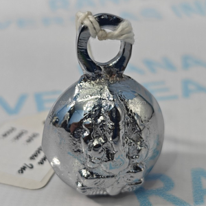 Cloche suspendue Ganesh en laiton moderne décorative, cloche de temple traditionnelle plaquée argent, cadeau spirituel écologique pour la maison, la porte ou le mur - Product Image 5