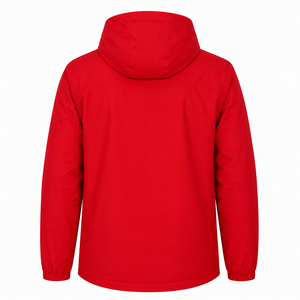 Men's Waterproof <b>Red</b> Softshell <b>Jacket</b> with <b>Hood</b> Custom Logo Windproof Outdoor Workwear Winter <b>Jacket</b> - Product Image 2