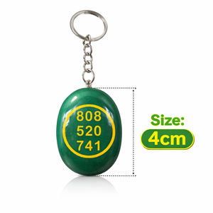 Llavero de Jade Verde con Moneda Zibu, Colgante de Cristal con Número de la Suerte, Anillo para Llaves de Coche/Bicicleta, Protección Vastu, Regalo Espiritual, Artículo al por Mayor - Product Image 3