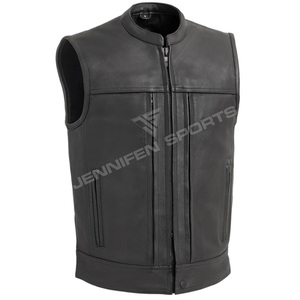 Chaleco de Cuero Vacuno Genuino para Motociclistas, Estilo Occidental, Alta Calidad, Hecho a Medida, Nuevo Estilo 2026, Chalecos Personalizados - Product Image 1