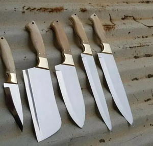 High Quality Stainless Steel Professional Chef <b>Knife</b> <b>Set</b> <b>Sharp</b> Blade Right Hand Orientation Customized Wooden Handle - Product Image 3