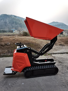 Compact Crawler Mini <b>Dumper</b> Hydraulic Tipping Carrier 700kg Payload 90HP Diesel <b>Track</b> Hauler for Construction Landscaping - Product Image 5